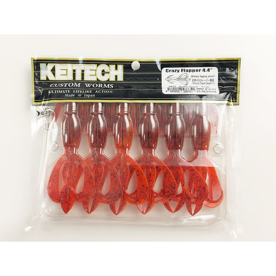 Силікон Keitech Crazy Flapper 4.4" (6 шт/упак), колір: 407 delta craw, Довжина силікону: 4.4" (11.2 см), Колір силікону: 407 Delta Craw, фото , изображение 11