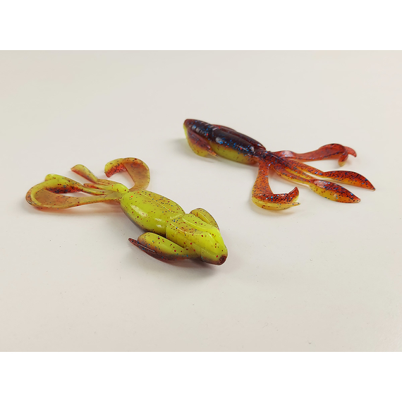 Силикон Keitech Crazy Flapper 4.4" (6 шт/уп) ц:ea#15 grape chart red flk, Длина силикона: 4.4" (11.2 см), Расцветка силикона: ea#15 grape chart red flk, фото , изображение 5