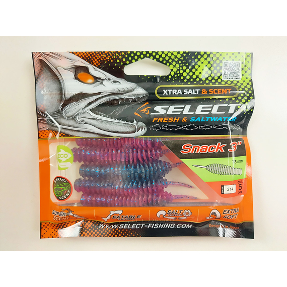 Силікон Select Snack 3" #314 (5 шт / уп), Довжина силікону: 3" (7.8 см), Колір силікону: 314, фото , изображение 10