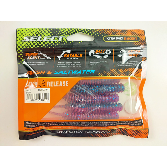 Силікон Select Snack 3" #314 (5 шт / уп), Довжина силікону: 3" (7.8 см), Колір силікону: 314, фото , изображение 11