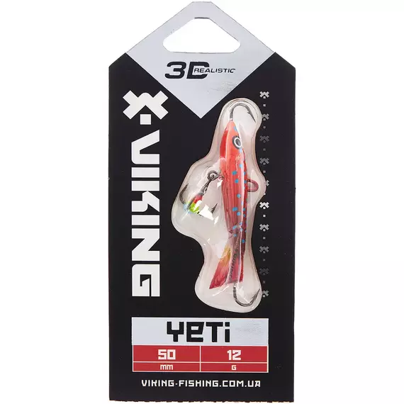 Балансир Viking Fishing Yeti Ice Jig 50mm 12.0g #07 Coral Trout, Розмір/Вага: 50мм/12г, Колір балансиру: #7 Coral Trout, фото , изображение 2
