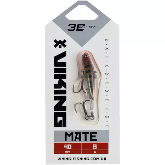 Балансир Viking Fishing Mate Ice Jig 40mm 6g #17 Brown Perch, Размер/Вес: 40мм/6г, Колір балансиру: #17 Brown Perch, фото , изображение 2
