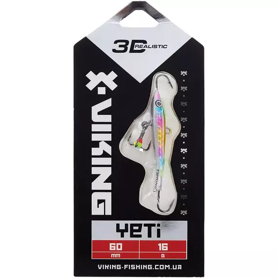 Балансир Viking Fishing Yeti Ice Jig 60mm 16.0g #16 European Values, Размер/Вес: 60мм/16г, Колір балансиру: #16 European Values, фото , изображение 2
