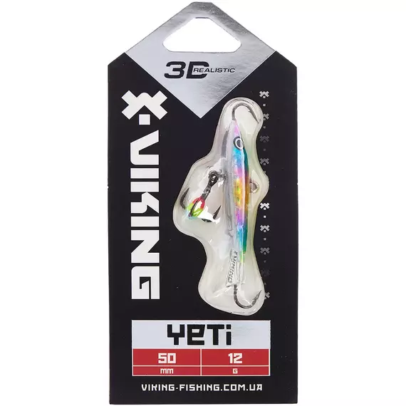 Балансир Viking Fishing Yeti Ice Jig 50mm 12.0g #16 European Values, Размер/Вес: 50мм/12г, Колір балансиру: #16 European Values, фото , изображение 2