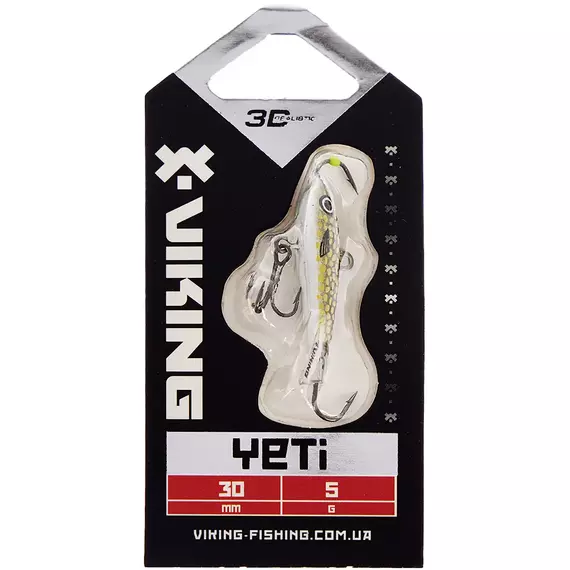 Балансир Viking Fishing Yeti Ice Jig 30mm 5.0g #13 Just Pike, Размер/Вес: 30мм/5г, Колір балансиру: #13 Just Pike, фото , изображение 2