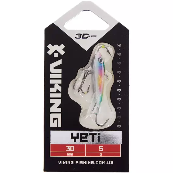 Балансир Viking Fishing Yeti Ice Jig 30mm 5.0g #16 European Values, Размер/Вес: 30мм/5г, Колір балансиру: #16 European Values, фото , изображение 2