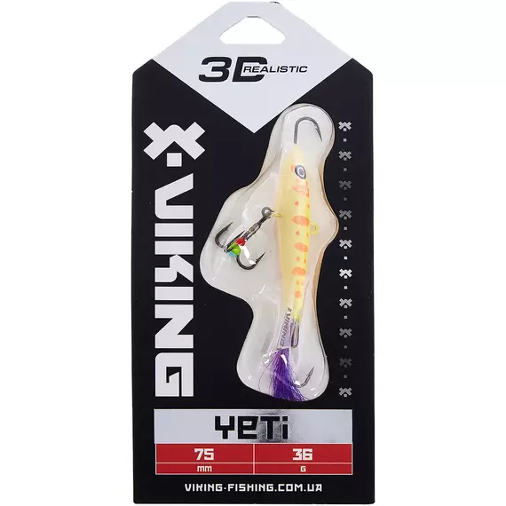 Балансир Viking Fishing Yeti Ice Jig 75mm 36.0g #6 Japanese School, Размер/Вес: 75мм/36г, Колір балансиру: #6 Japanese School, фото , изображение 2