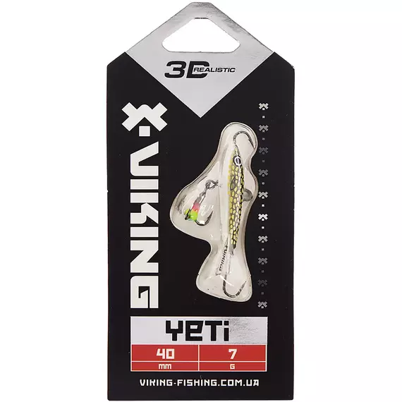 Балансир Viking Fishing Yeti Ice Jig 40mm 7.0g #13 Just Pike, Размер/Вес: 40мм/7г, Колір балансиру: #13 Just Pike, фото , изображение 2