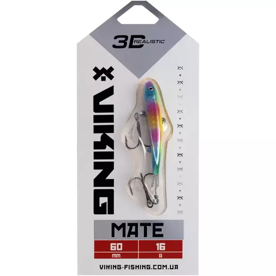 Балансир Viking Fishing Mate Ice Jig 60mm 17g #16 European Values, Размер/Вес: 60мм/17г, Колір балансиру: #16 European Values, фото , изображение 2