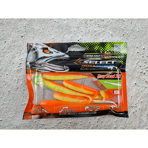 Силікон Select Easy Shad 3.5" #247 (5 шт / уп), Довжина силікону: 3.5" (8.89 см), Колір силікону: 247, фото , изображение 2