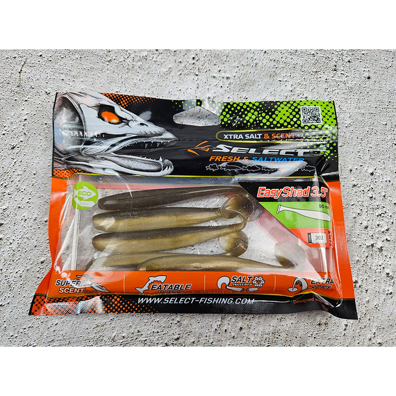 Силікон Select Easy Shad 3.5" #302 (5 шт / уп), Довжина силікону: 3.5" (8.89 см), Колір силікону: 302, фото , изображение 2