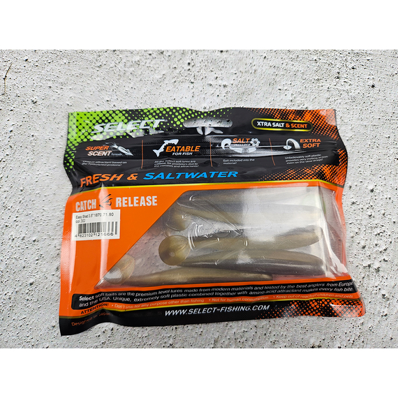 Силікон Select Easy Shad 3.5" #302 (5 шт / уп), Довжина силікону: 3.5" (8.89 см), Колір силікону: 302, фото , изображение 3