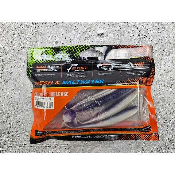 Силікон Select Easy Shad 3.5" #280 (5 шт / уп), Довжина силікону: 3.5" (8.89 см), Колір силікону: 280, фото , изображение 7