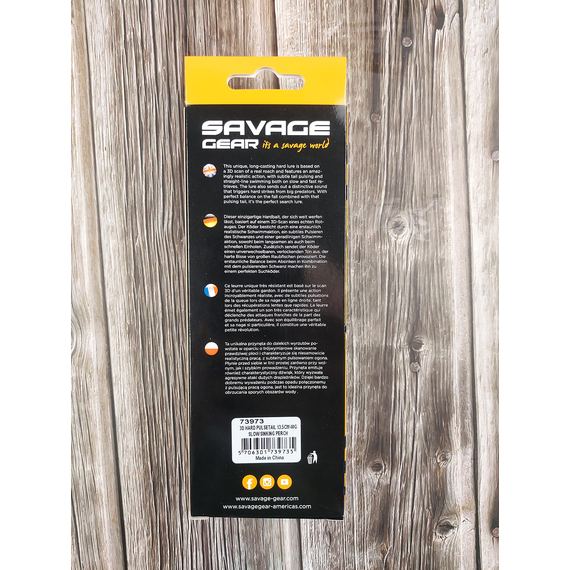 Воблер Savage Gear 3D Hard Pulsetail Roach SS 135mm 40.0g Perch, Розмір/Вага: 135мм/40г, Колір воблера: Perch, фото , изображение 4