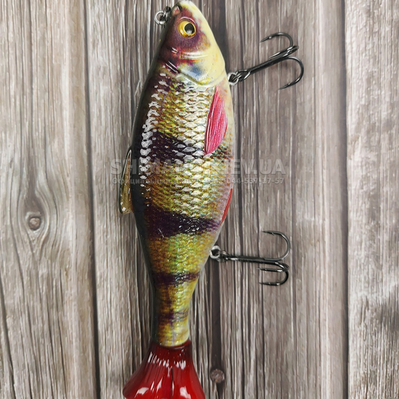 Воблер Savage Gear 3D Hard Pulsetail Roach SS 135mm 40.0g Perch, Розмір/Вага: 135мм/40г, Колір воблера: Perch, фото , изображение 5