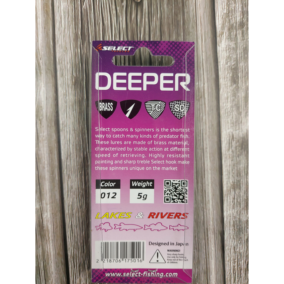 Блешня Select Deeper Lakes & Rivers 5.0g #012 GP (Gold Pink), фото , изображение 5