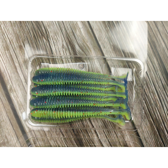 Силікон Keitech Swing Impact 3" (10 шт/уп),, колір: ea#20 violet chart red fl, Довжина силікону: 3" (7.6 см), Колір силікону: EA#20 Violet Chart Red Fl, фото , изображение 3