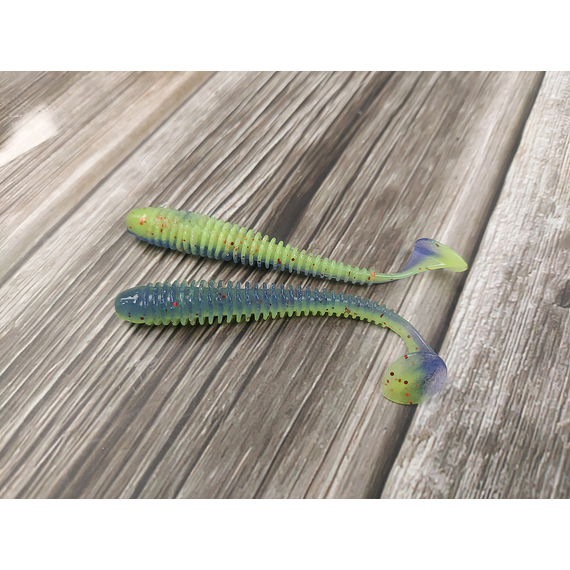 Силікон Keitech Swing Impact 3" (10 шт/уп),, колір: ea#20 violet chart red fl, Довжина силікону: 3" (7.6 см), Колір силікону: EA#20 Violet Chart Red Fl, фото , изображение 5