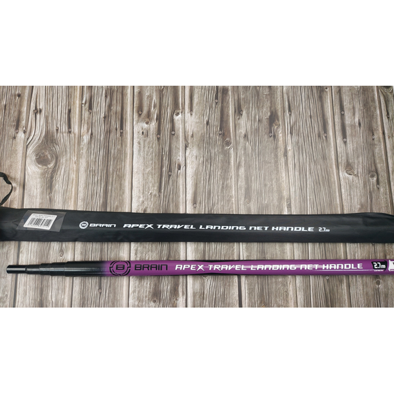 Ручка для підсака Brain Apex Traveller 2.7м — компактна, телескопічна, з різьбовим кріпленням, Довжина ручки: 2.7m, фото , изображение 3