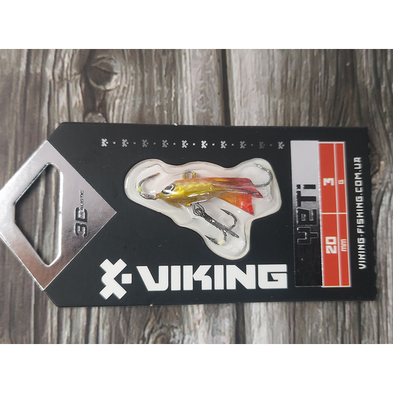 Балансир Viking Fishing Yeti Ice Jig 20mm 3.0g #08 Candle Flame, Розмір/Вага: 20мм/3г, Колір балансиру: #8 Candle Flame, фото , изображение 4