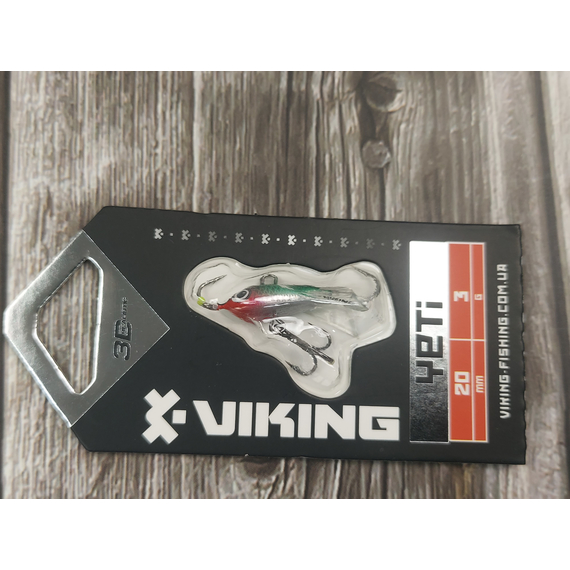 Балансир Viking Fishing Yeti Ice Jig 20mm 3.0g #19 Green Anchovy, Розмір/Вага: 20мм/3г, Колір балансиру: #19 Green Anchovy, фото , изображение 2