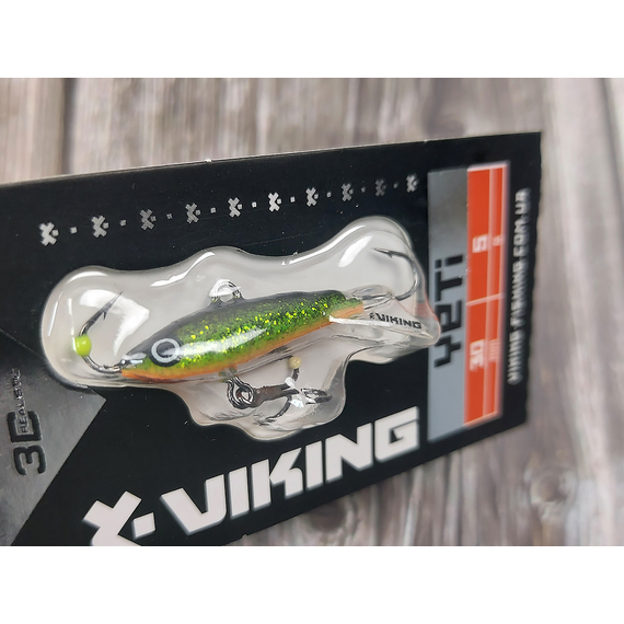 Балансир Viking Fishing Yeti Ice Jig 30mm 5.0g #18 Golden Green, Розмір/Вага: 30мм/5г, Колір балансиру: #18 Golden Green, фото , изображение 5