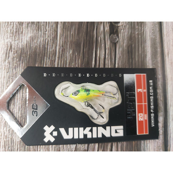 Балансир Viking Fishing Yeti Ice Jig 20mm 3.0g #5 Acid, Размер/Вес: 20мм/3г, Колір балансиру: #5 Acid, фото , изображение 3
