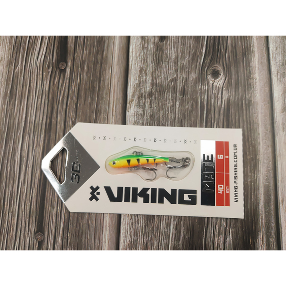 Балансир Viking Fishing Mate Ice Jig 40mm 6g #04 Fire Perch, Розмір/Вага: 40мм/6г, Колір балансиру: #04 Fire Perch, фото , изображение 3
