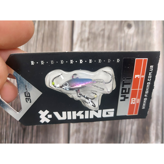 Балансир Viking Fishing Yeti Ice Jig 20mm 3.0g #1 Blue Glam, Размер/Вес: 20мм/3г, Колір балансиру: #1 Blue Glam, фото , изображение 5