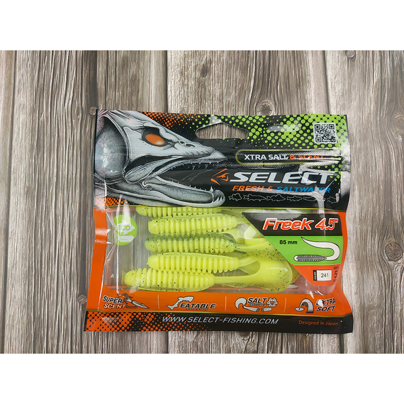 Силикон Select Freek 4.5" #241 (5 шт/уп), Длина силикона: 4.5" (11.43 см), Расцветка силикона: 241, фото , изображение 4