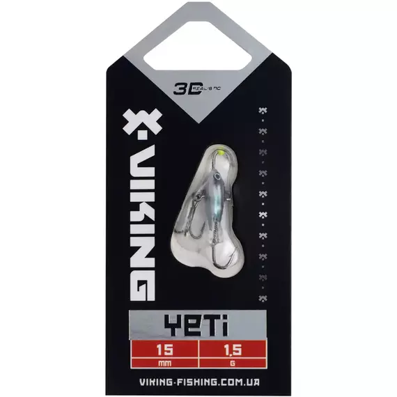 Балансир Viking Fishing Yeti Ice Jig 15mm 1.5g #14 Dark Mackerel, Размер/Вес: 15мм/1.5г, Колір балансиру: #14 Dark Mackerel, фото , изображение 2