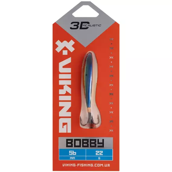 Бокоплав Viking Fishing Bobby 56mm 22.0g #02 Green Glam, Розмір/Вага: 56мм/22г, Колір бокоплаву: #02 Green Glam, фото , изображение 2