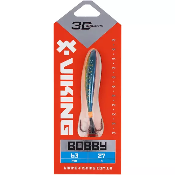 Бокоплав Viking Fishing Bobby 63mm 27.0g #21 Kingfisher Green, Розмір/Вага: 63мм/27г, Колір бокоплаву: #21 Kingfisher Green, фото , изображение 2