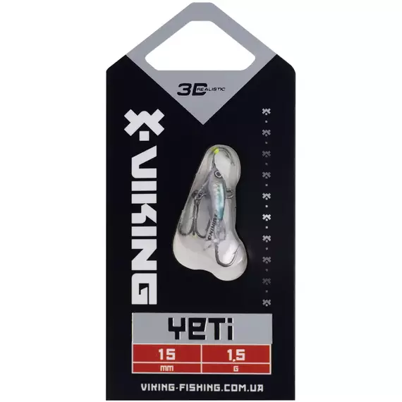 Балансир Viking Fishing Yeti Ice Jig 15mm 1.5g #11 Anchovy, Розмір/Вага: 15мм/1.5г, Колір балансиру: #11 Anchovy, фото , изображение 2