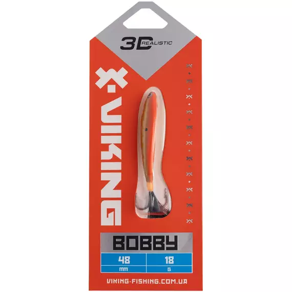 Бокоплав Viking Fishing Bobby 48mm 18.0g #08 Candle Flame, Розмір/Вага: 48мм/18г, Колір бокоплаву: #08 Candle Flame, фото , изображение 2