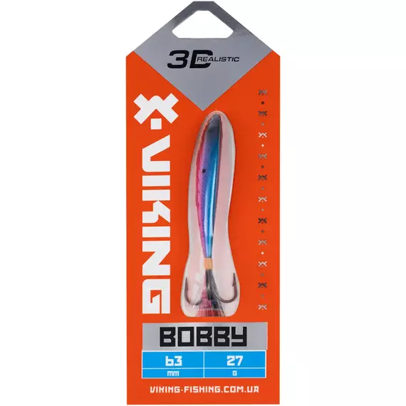 Бокоплав Viking Fishing Bobby 63mm 27.0g #01 Blue Glam, Розмір/Вага: 63мм/27г, Колір бокоплаву: #01 Blue Glam, фото , изображение 2