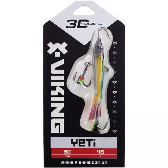 Балансир Viking Fishing Yeti Ice Jig 90mm 46.0g #2 Green Glam, Размер/Вес: 90мм/46г, Колір балансиру: #2 Green Glam, фото , изображение 2