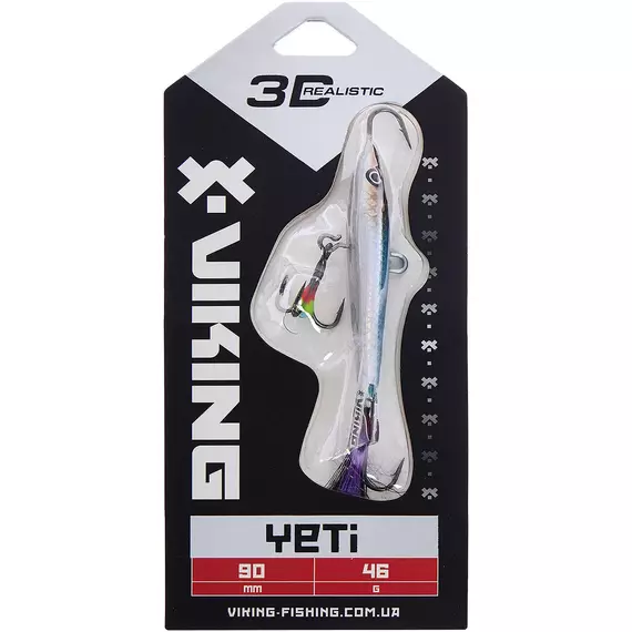 Балансир Viking Fishing Yeti Ice Jig 90mm 46.0g #11 Anchovy, Размер/Вес: 90мм/46г, Колір балансиру: #11 Anchovy, фото , изображение 2