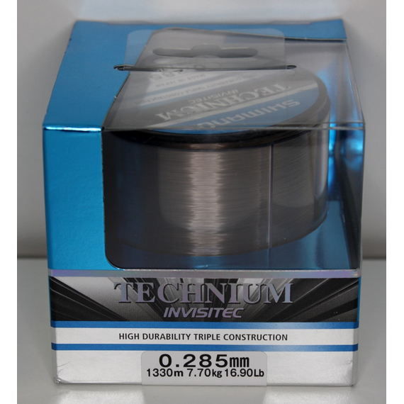 Леска Shimano Technium Invisitec 1330m 0.285mm 7.7kg Premium Box, Диаметр: 0.285, Размотка: 1330m, фото , изображение 2