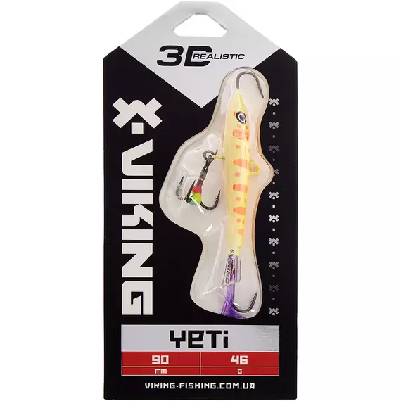 Балансир Viking Fishing Yeti Ice Jig 90mm 46.0g #6 Japanese School, Размер/Вес: 90мм/46г, Колір балансиру: #6 Japanese School, фото , изображение 2