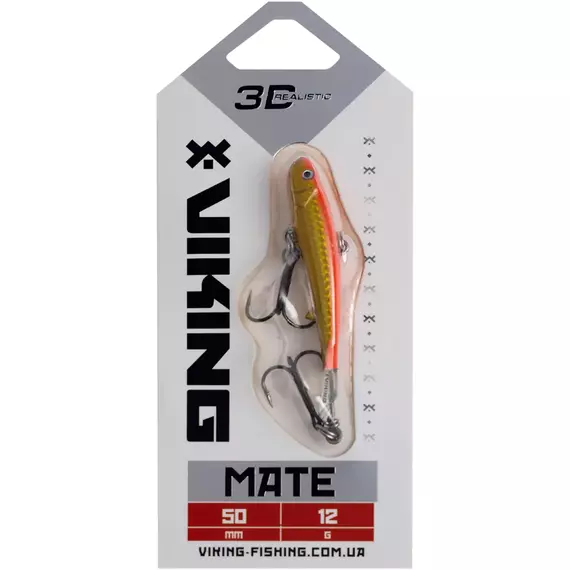 Балансир Viking Fishing Mate Ice Jig 50mm 12g #08 Candle Flame, Розмір/Вага: 50мм/12г, Колір балансиру: #08 Candle Flame, фото , изображение 2