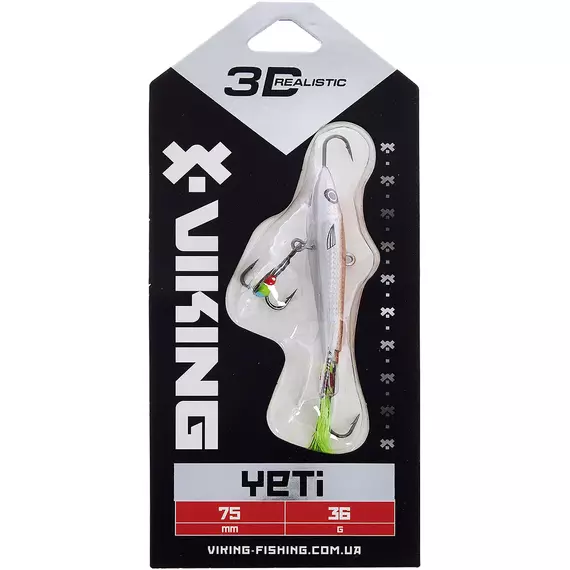Балансир Viking Fishing Yeti Ice Jig 75mm 36.0g #12 Smoke Anchovy, Размер/Вес: 75мм/36г, Колір балансиру: #12 Smoke Anchovy, фото , изображение 2