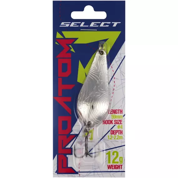 Блешня Select ProAtom 12.0g 59mm #01, Вага блешні: 12г, Колір блешні: 01, фото , изображение 2