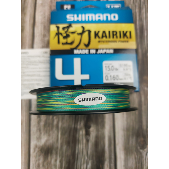 Шнур Shimano Kairiki 4 PE (Multi Colour) 150m 0.16mm 8.1kg, Діаметр: 0.16mm, Колір: мультиколор, фото , изображение 9