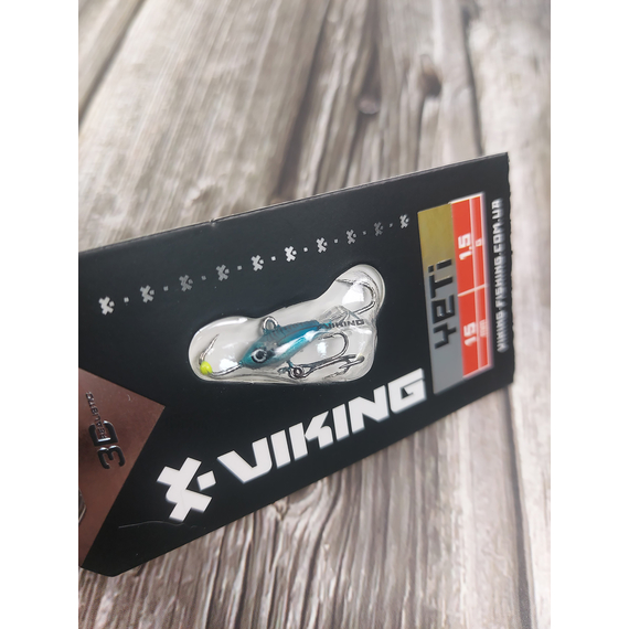 Балансир Viking Fishing Yeti Ice Jig 15mm 1.5g #14 Dark Mackerel, Размер/Вес: 15мм/1.5г, Колір балансиру: #14 Dark Mackerel, фото , изображение 4