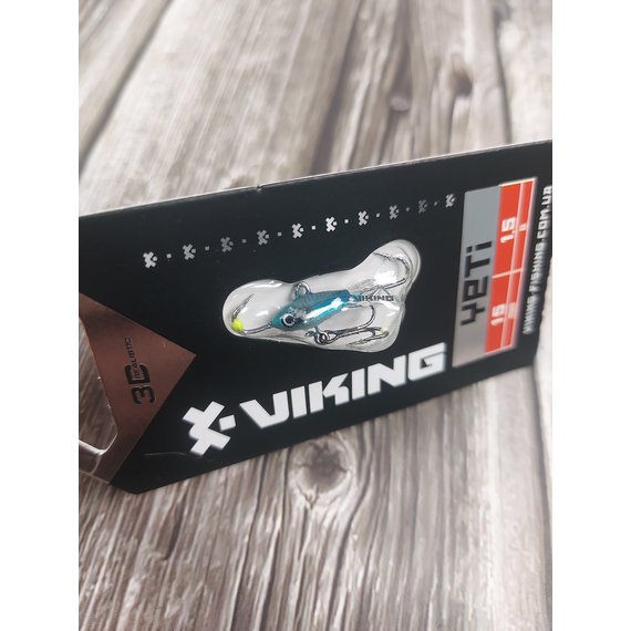 Балансир Viking Fishing Yeti Ice Jig 15mm 1.5g #14 Dark Mackerel, Размер/Вес: 15мм/1.5г, Колір балансиру: #14 Dark Mackerel, фото , изображение 5