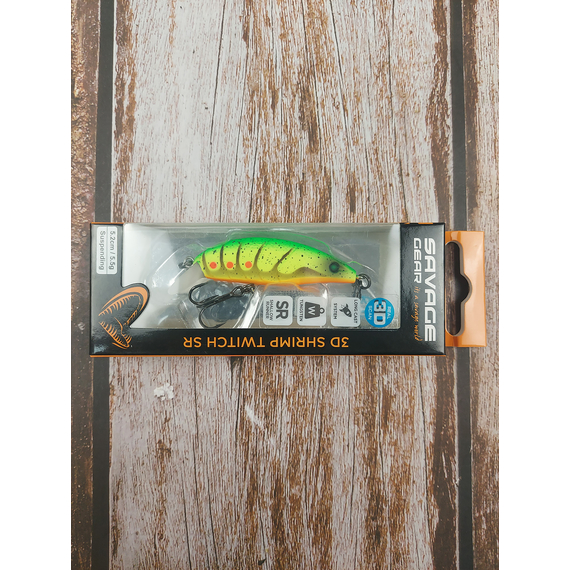 Воблер Savage Gear 3D Shrimp Twitch SR SP 52mm 5.5g Fire Shrimp, Размер/Вес: 52мм/5.5г, Цвет воблера: Fire Shrimp, фото , изображение 2