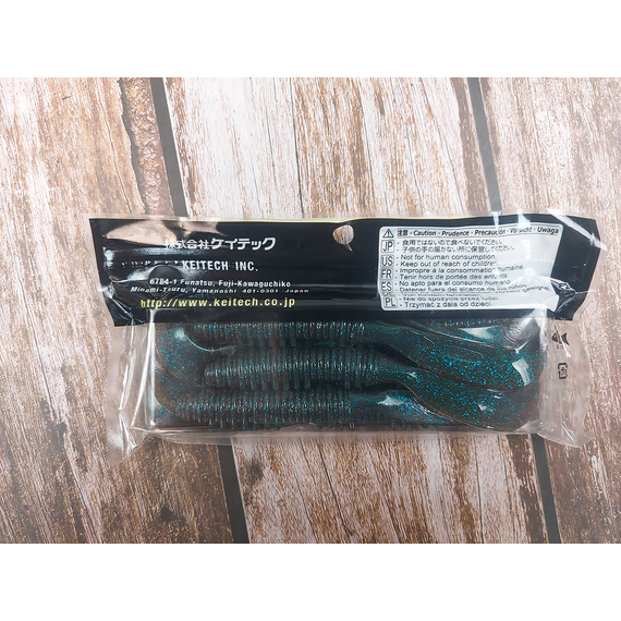 Силікон Keitech Mad Wag 7" (6 шт/упак), колір:306 cinnamon blue flk., Довжина силікону: 7" (17.8 см), Колір силікону: 306 Cinnamon Blue FLK, фото , изображение 4