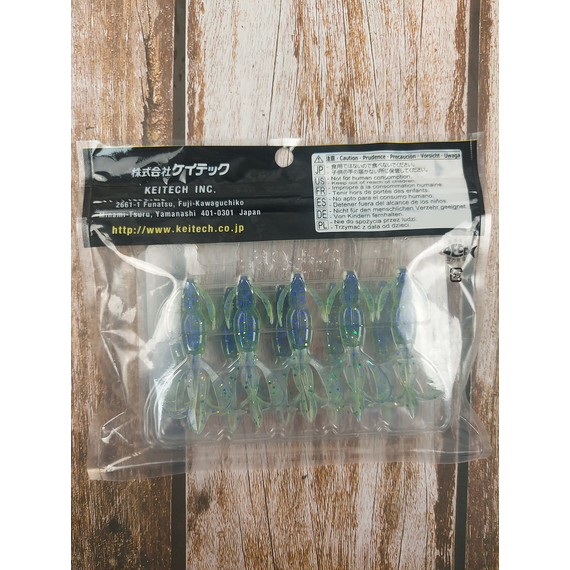 Силікон Keitech Crazy Flapper 2.4" (10 шт/уп),, колір: ea#17 midnight chart back, Довжина силікону: 2.4" (6.1 см), Колір силікону: EA#17 Midnight Chart Back, фото , изображение 3