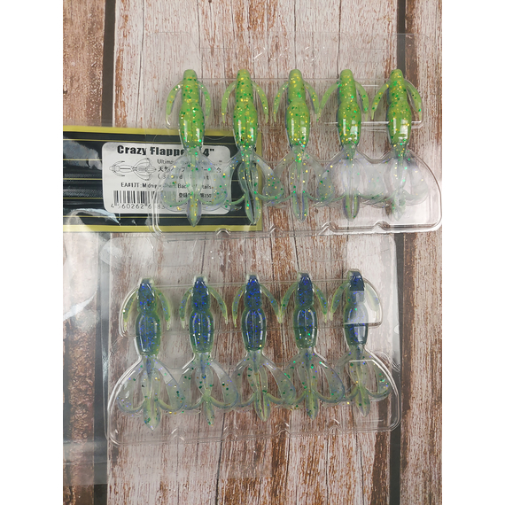 Силікон Keitech Crazy Flapper 2.4" (10 шт/уп),, колір: ea#17 midnight chart back, Довжина силікону: 2.4" (6.1 см), Колір силікону: EA#17 Midnight Chart Back, фото , изображение 9